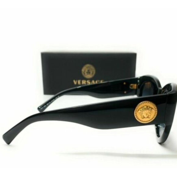 Versace Women's Black and Grey Gradient Sunglasses - Picture 3 of 4